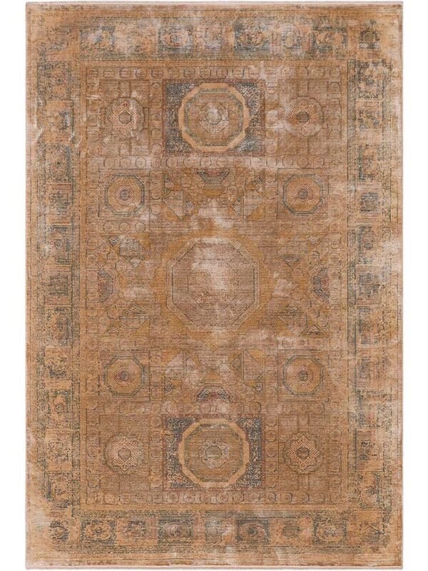 alfombra vintage ocre