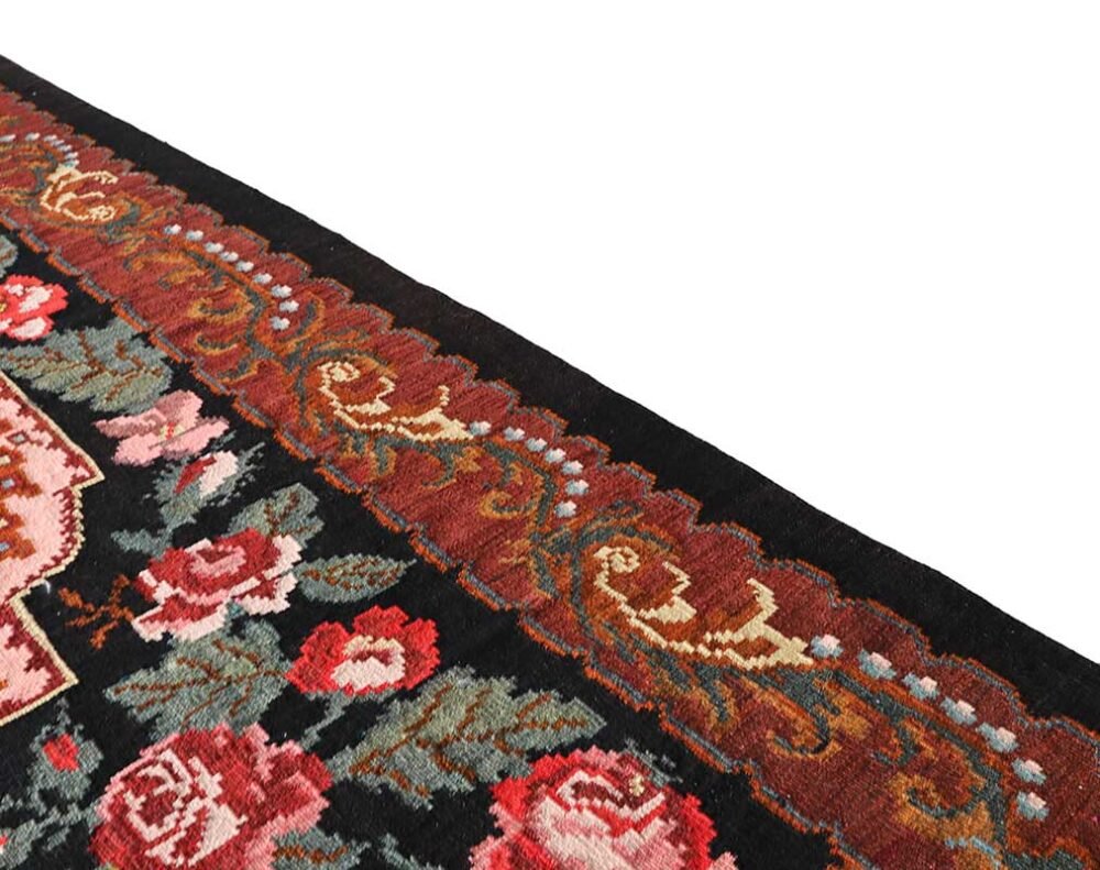 kilim moldavo floral hecho a mano